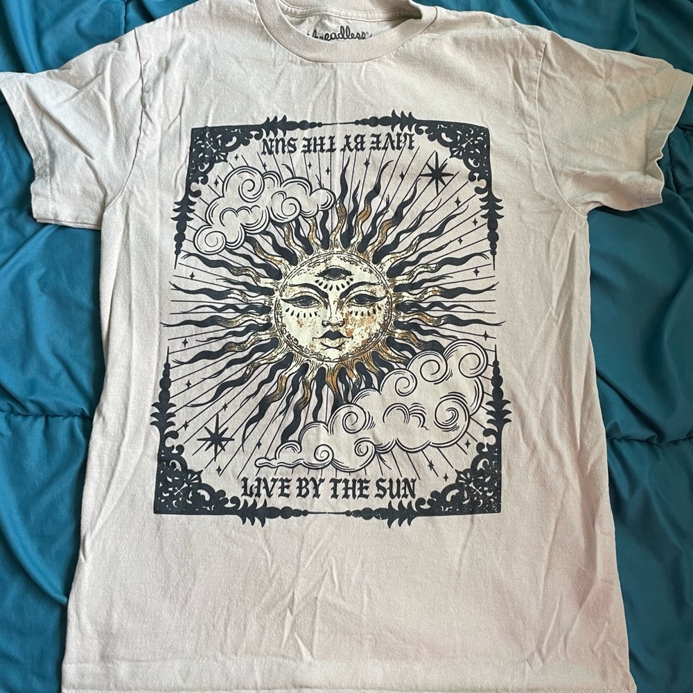 Threadless Tan Live by the Sun Graphic T-Shirt